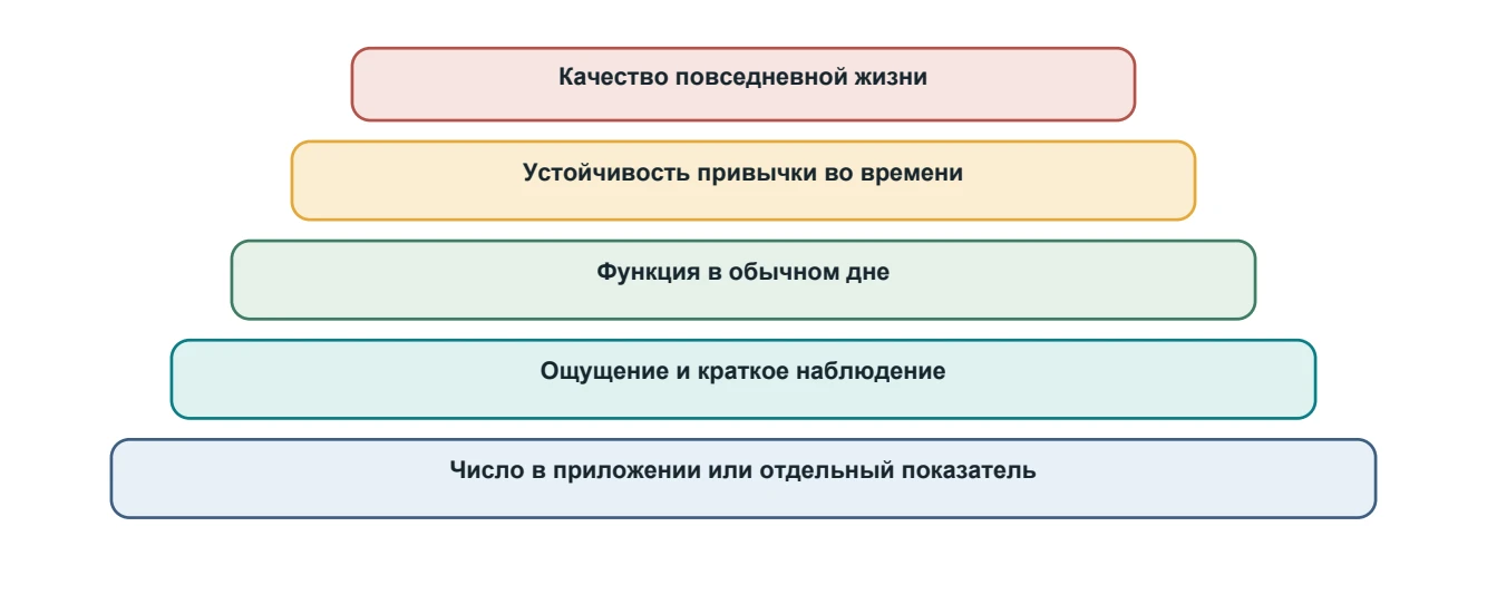 Число в приложении или отдельный показатель; Ощущение и краткое наблюдение; Функция в обычном дне